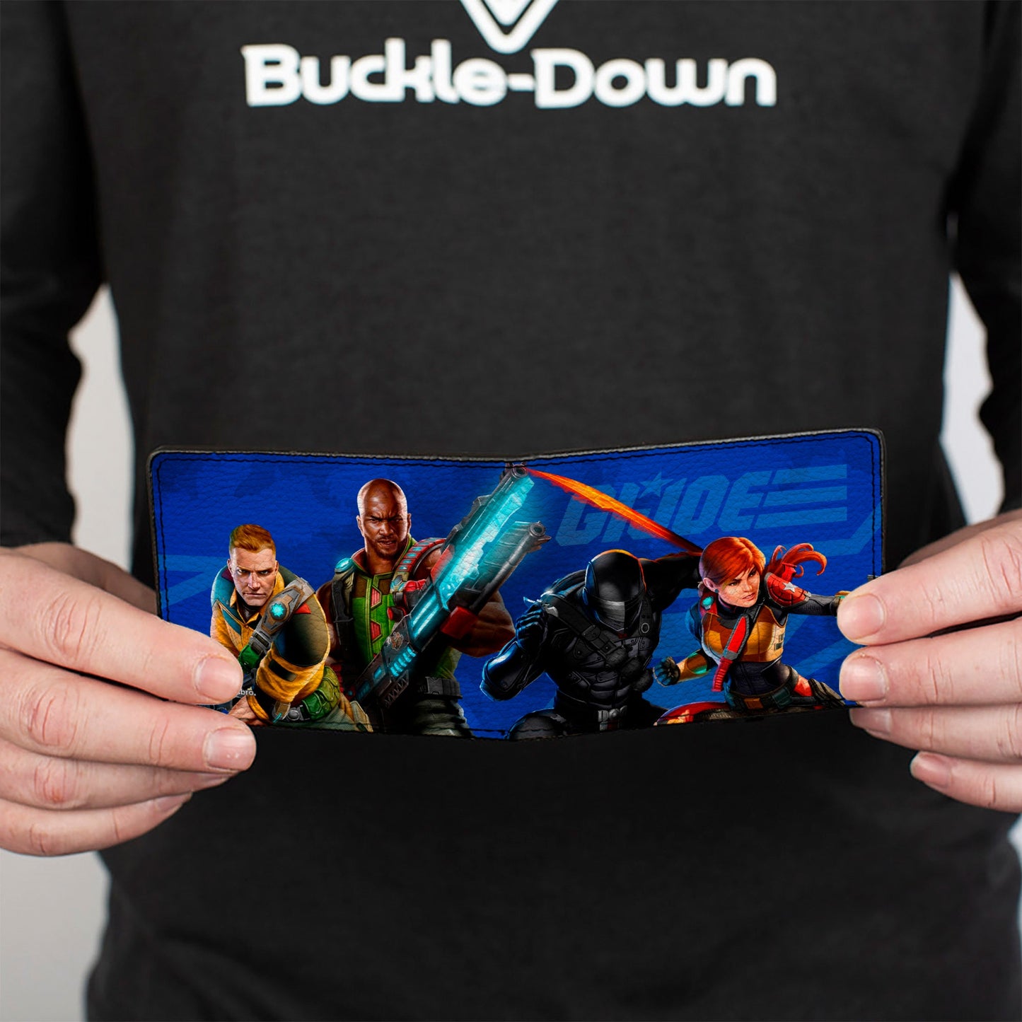 Bi-Fold Wallet - GI Joe Unit Agents Group Pose and Logo Blues