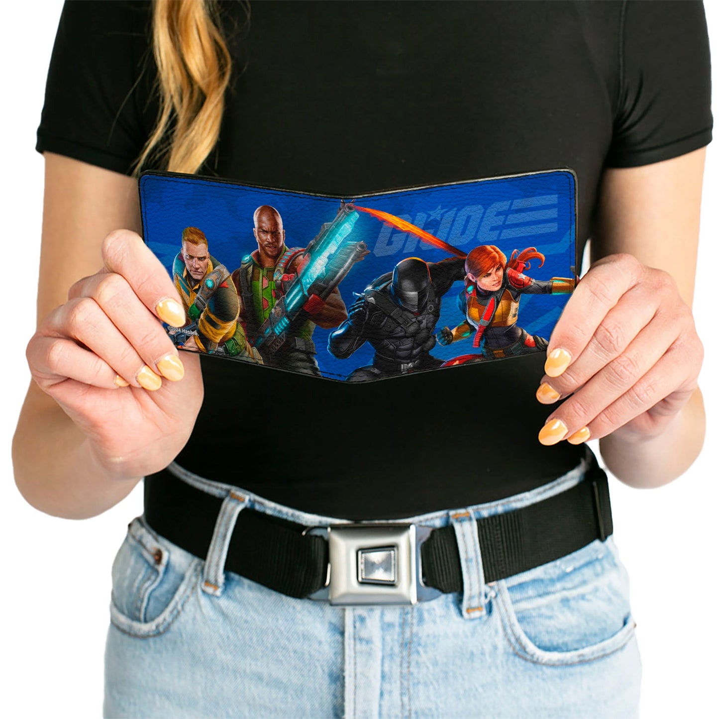 Bi-Fold Wallet - GI Joe Unit Agents Group Pose and Logo Blues