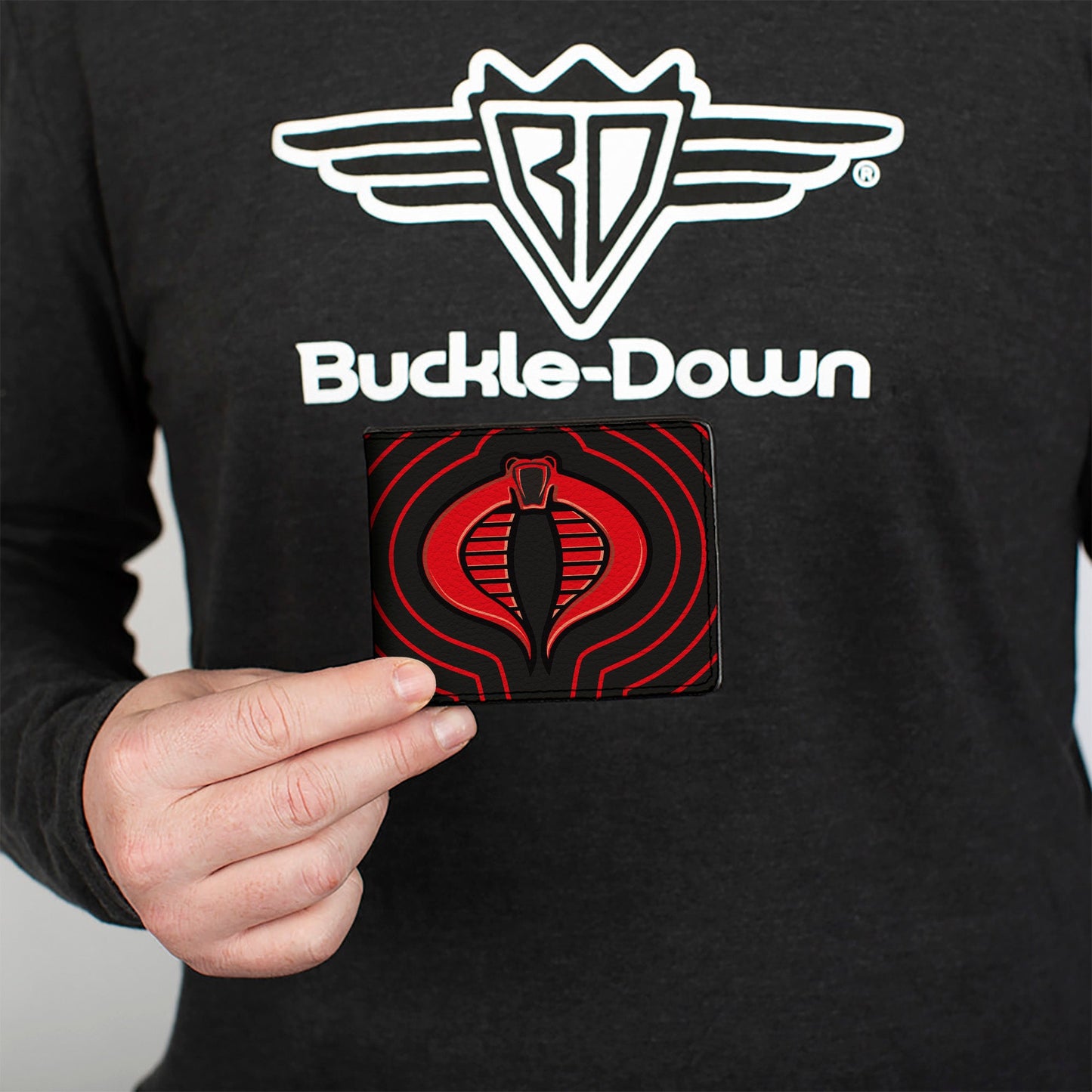 Bi-Fold Wallet - GI Joe COBRA Ripple Logo Black/Red