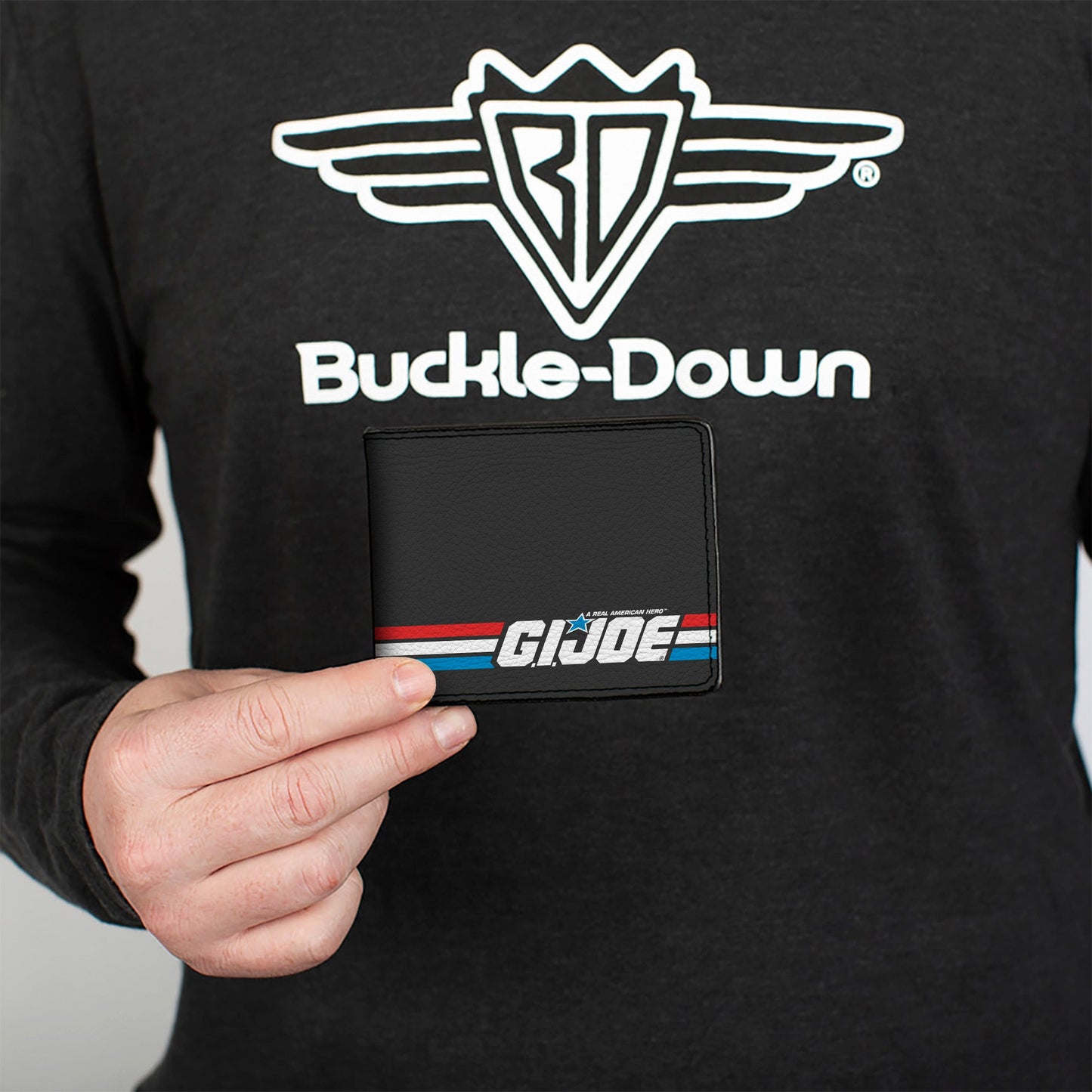 Bi-Fold Wallet - GI JOE Title Logo Stripe Black/Red/White/Blue