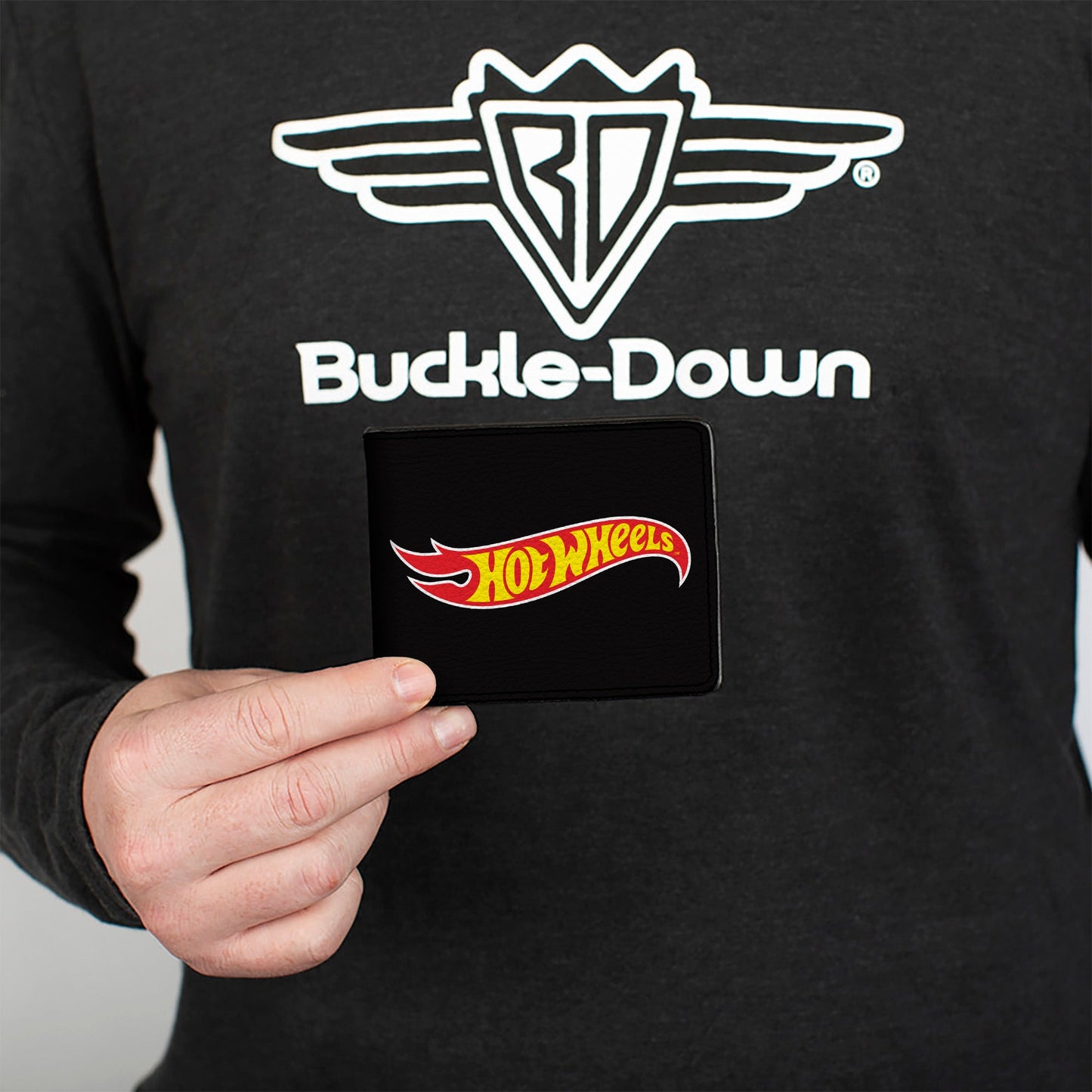 Bi-Fold Wallet - HOT WHEELS Fire Logo Black/Red/Yellow