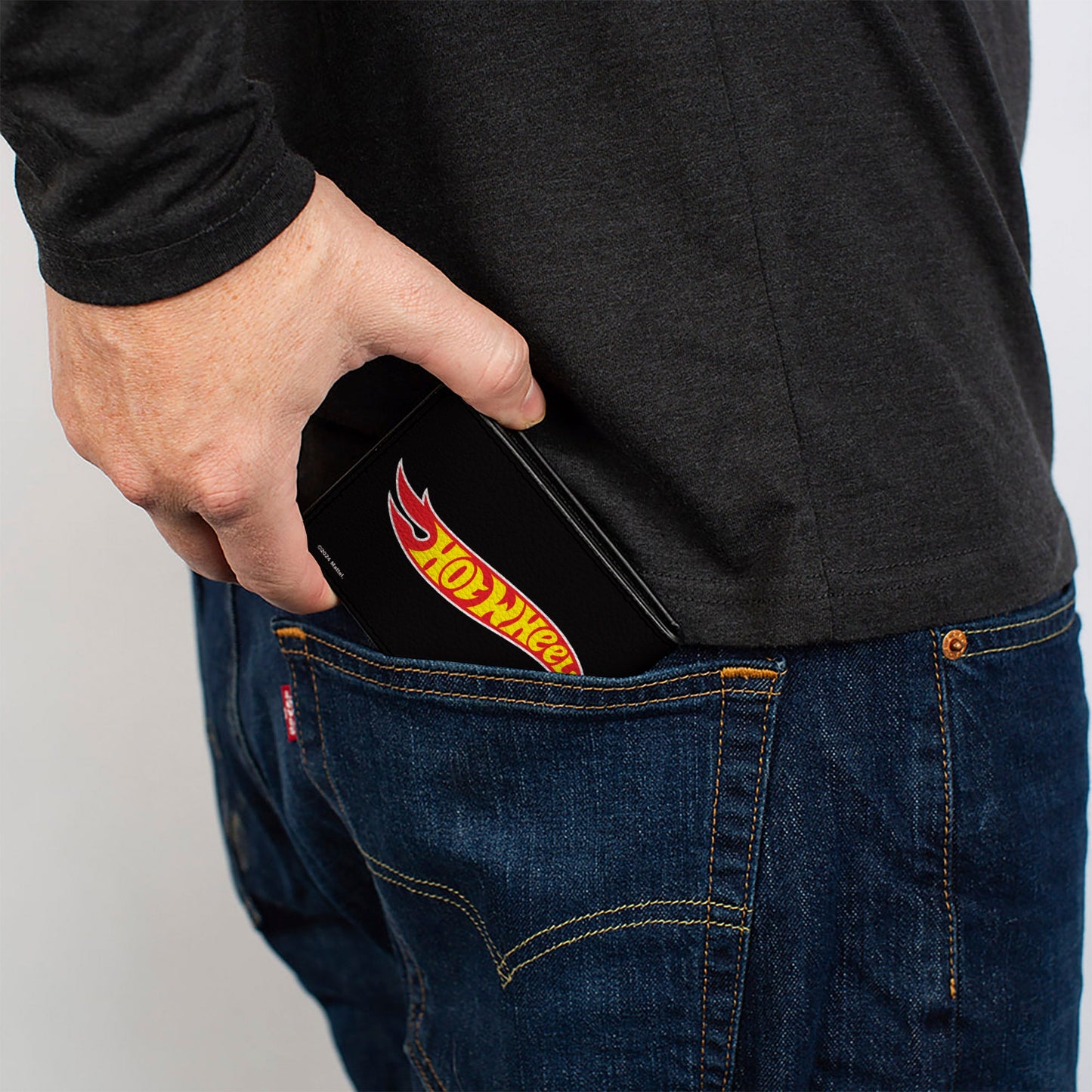 Bi-Fold Wallet - HOT WHEELS Fire Logo Black/Red/Yellow