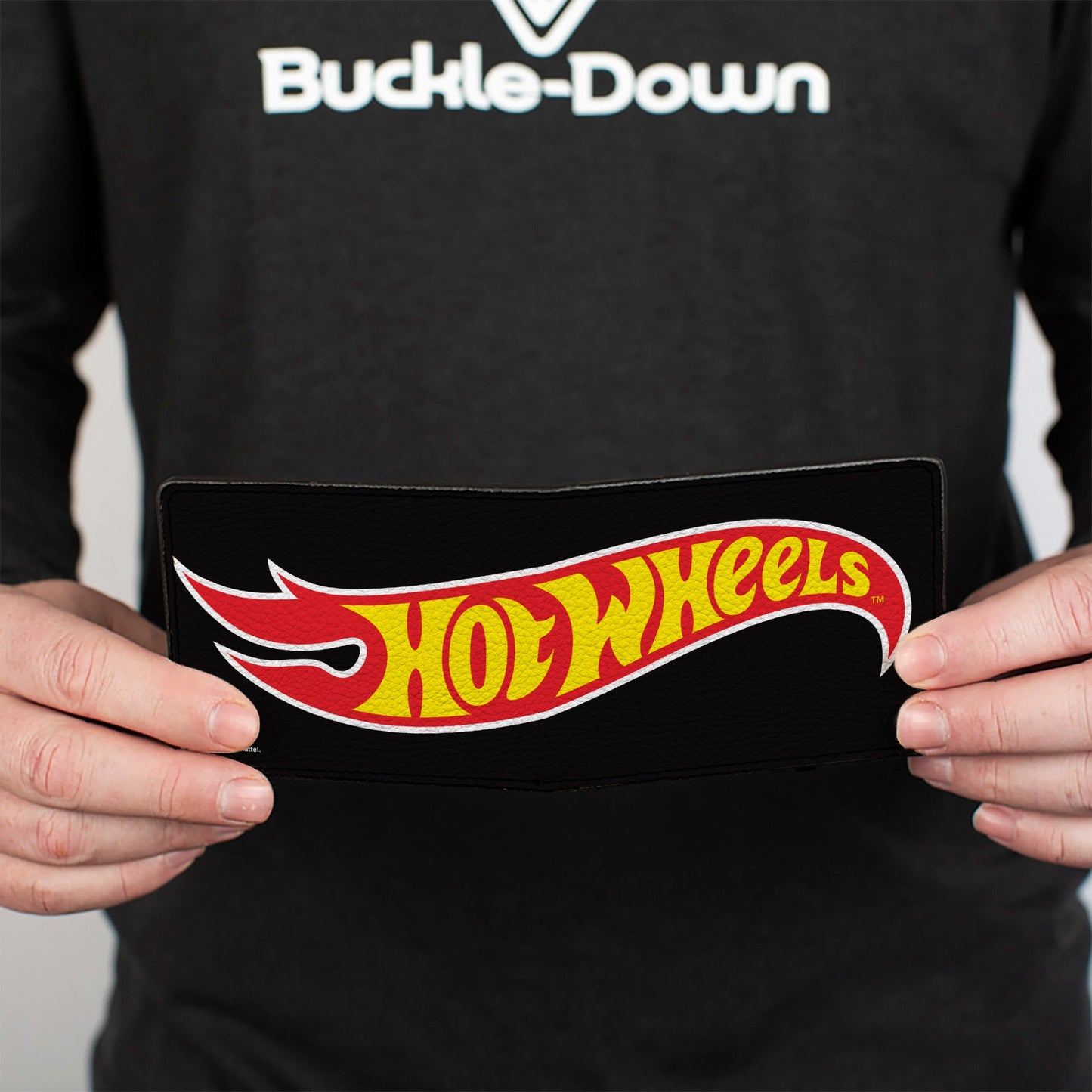 Bi-Fold Wallet - HOT WHEELS Classic Flame Logo Stretch Black/Red/Yellow