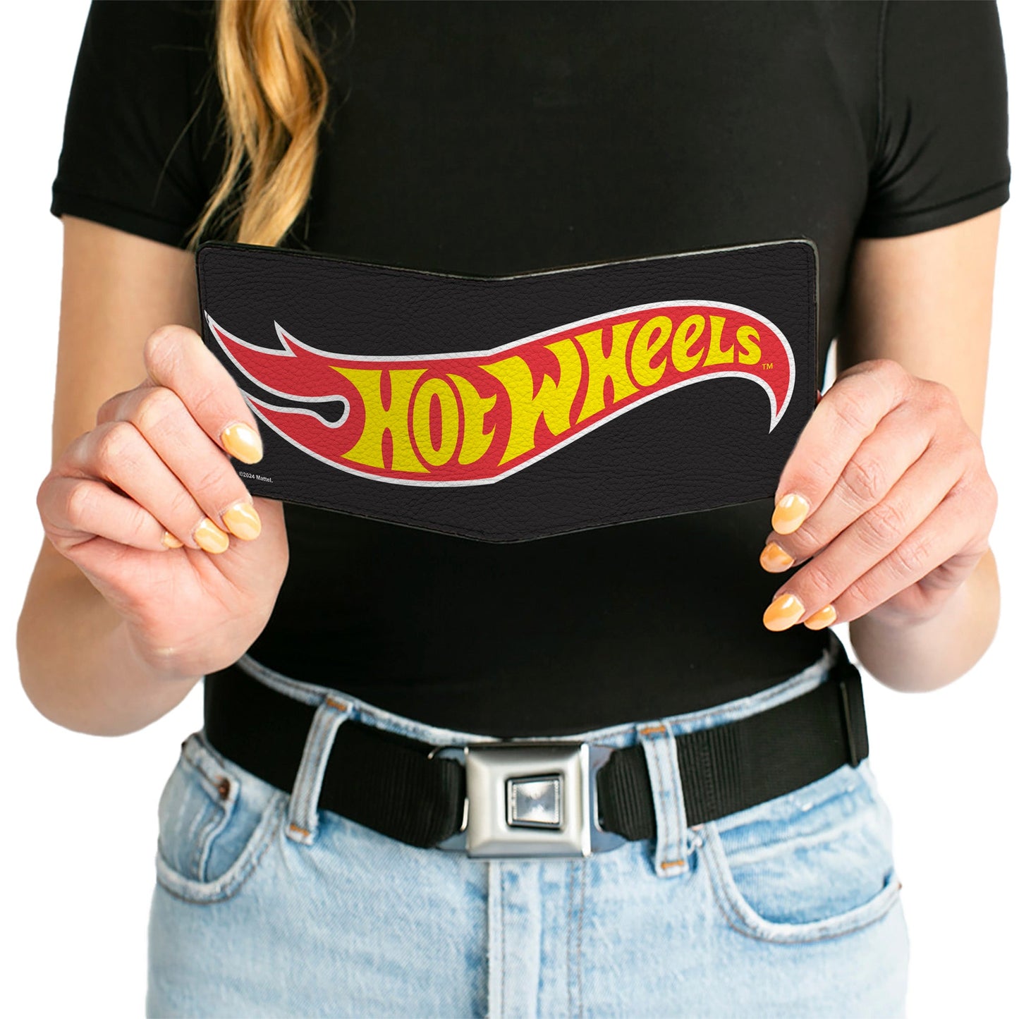 Bi-Fold Wallet - HOT WHEELS Classic Flame Logo Stretch Black/Red/Yellow