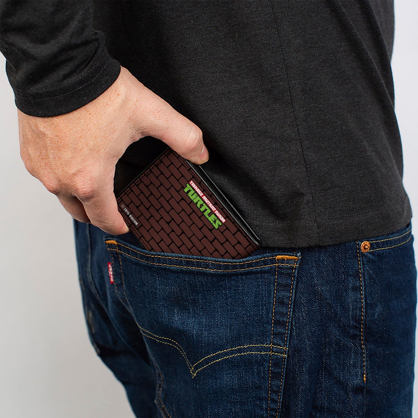 Bi-Fold Wallet - Rocksteady & Bebop Pose + TMNT Logo Bricks