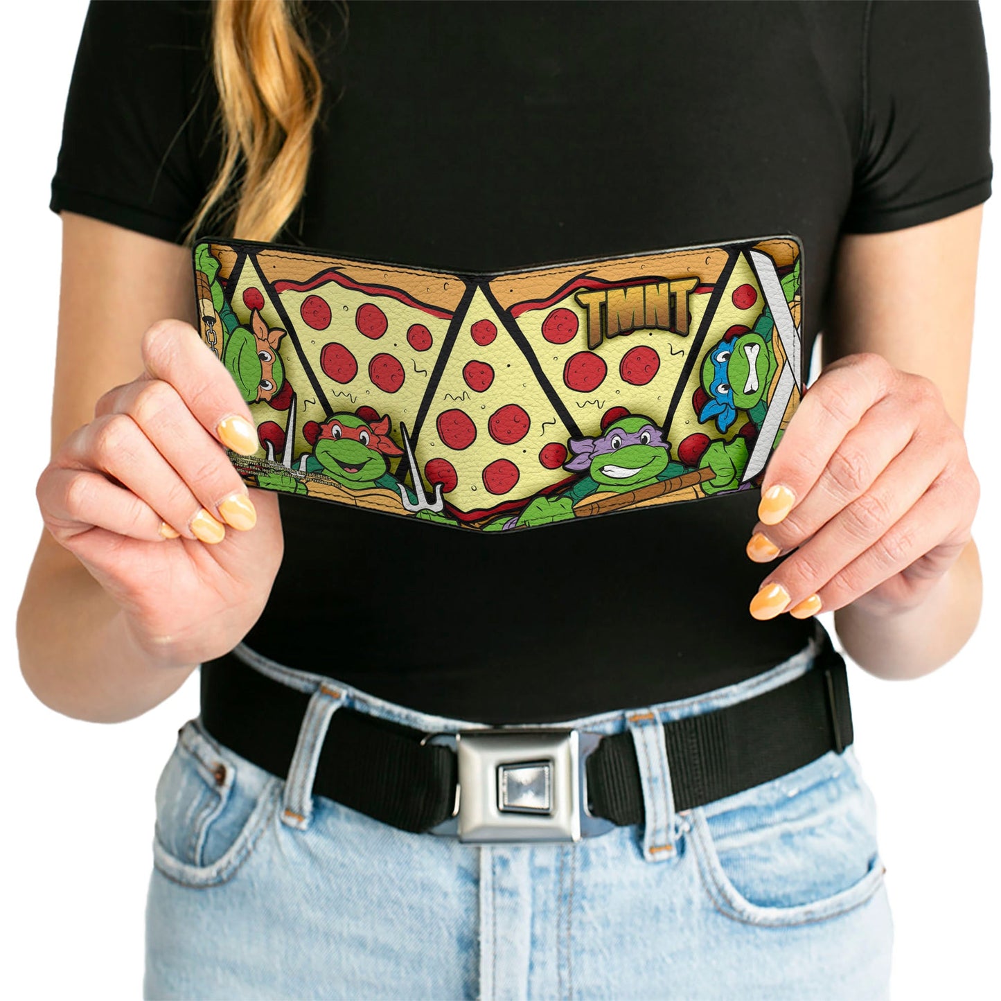Bi-Fold Wallet - TMNT Classic Turtle Battle Poses Pizza