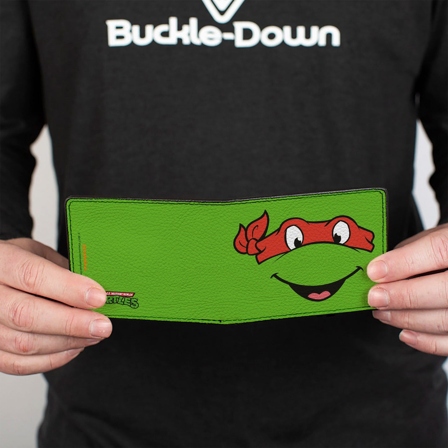 Bi-Fold Wallet - Classic TMNT Raphael Face CLOSE-UP Green Red