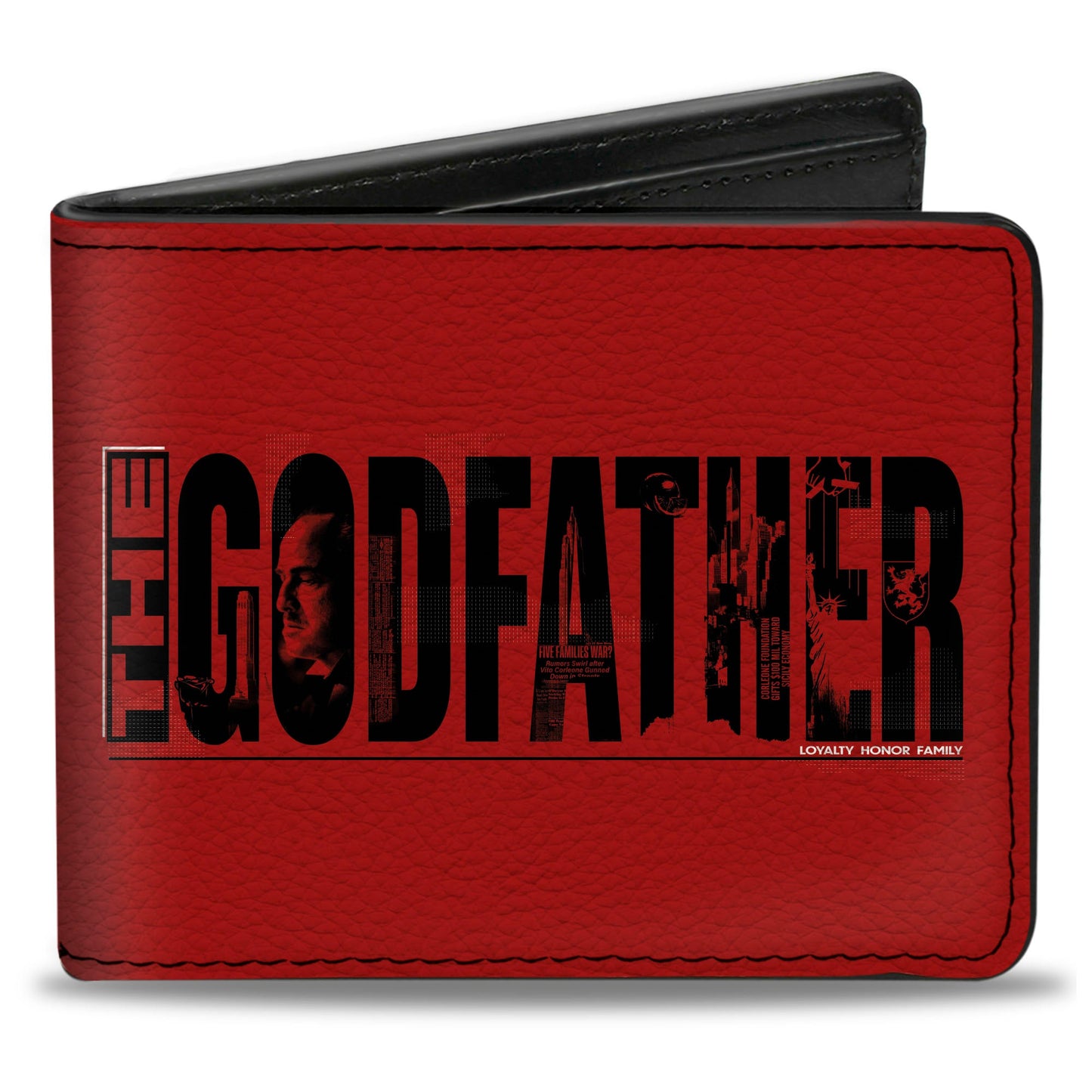 Bi-Fold Wallet - THE GODFATHER LOYALTY HONOR FAMILY Red/Black/White