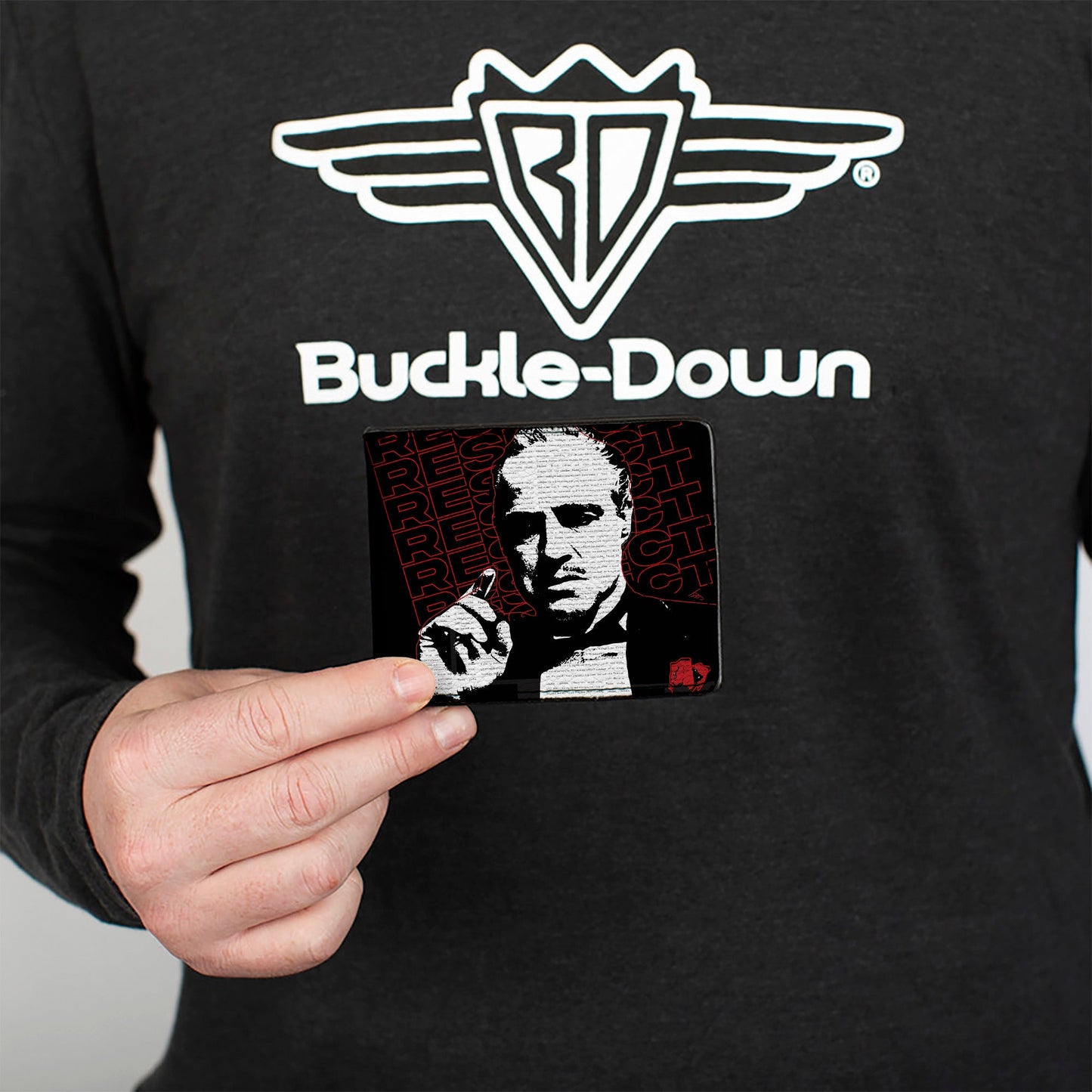 Bi-Fold Wallet - The Godfather Vito Corleone THE DON LOYALTY HONOR FAMILY Black/White/Red