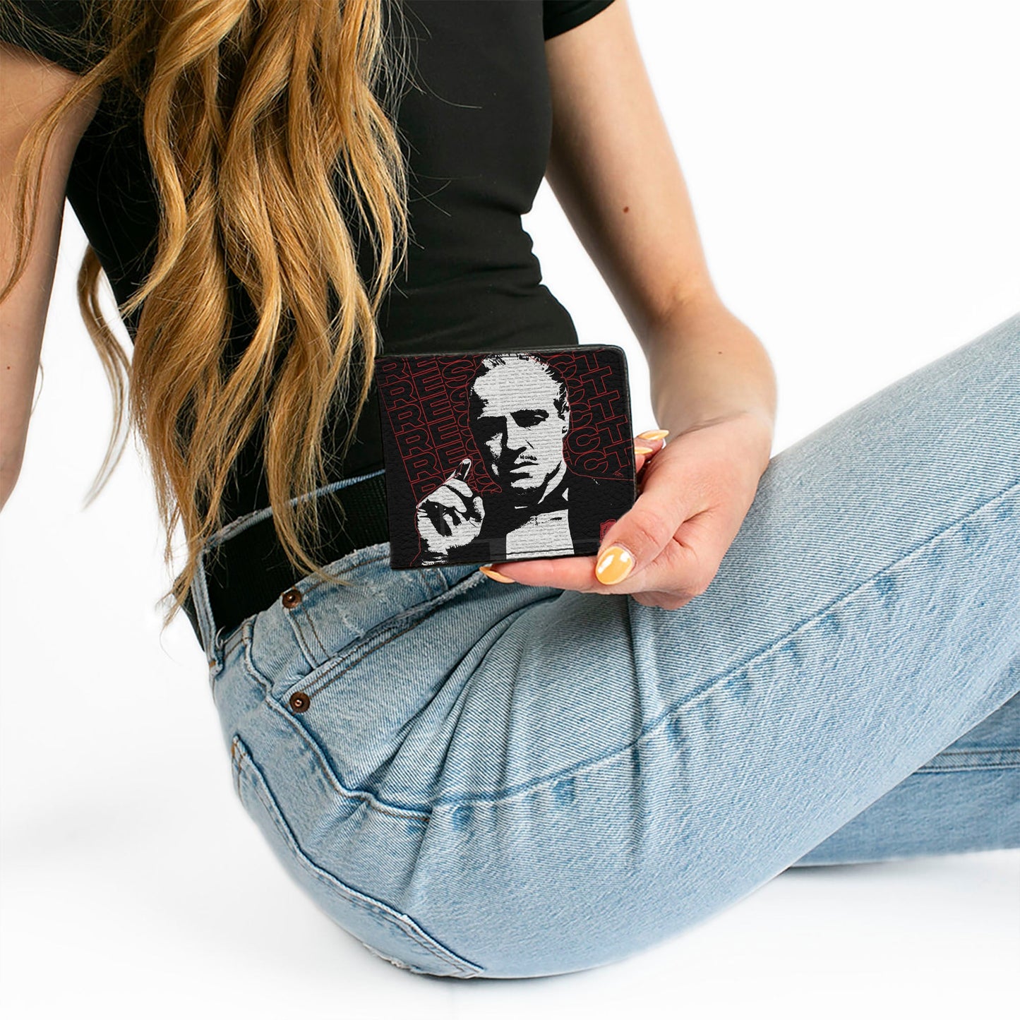 Bi-Fold Wallet - The Godfather Vito Corleone THE DON LOYALTY HONOR FAMILY Black/White/Red
