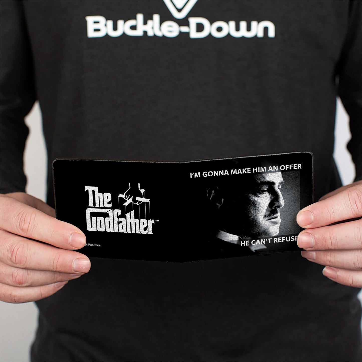 Bi-Fold Wallet - The Godfather Vito Corleone I'M GONNA MAKE HIM AN OFFER Pose Black/White