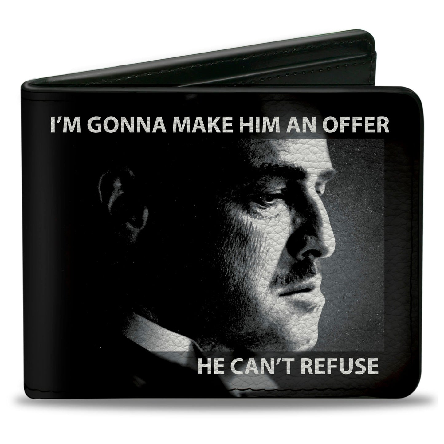 Bi-Fold Wallet - The Godfather Vito Corleone I'M GONNA MAKE HIM AN OFFER Pose Black/White