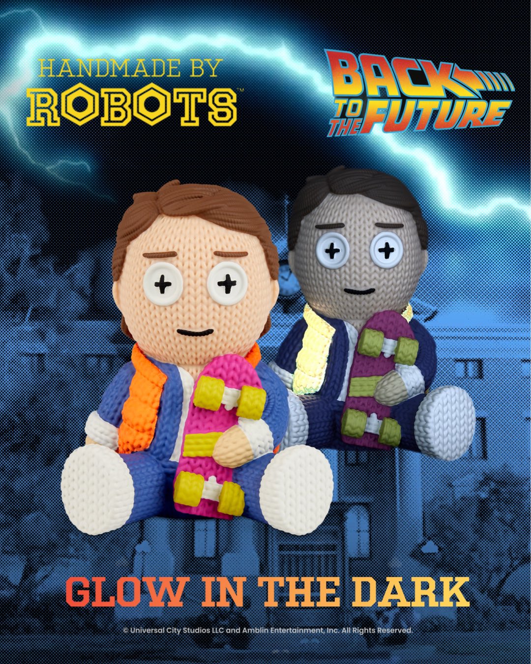Back to the Future Marty McFly with Skateboard Collectible Vinyl Figure (Limited Edition Glow in the Dark / Geek Fuel Numbered Exclusive) - #152