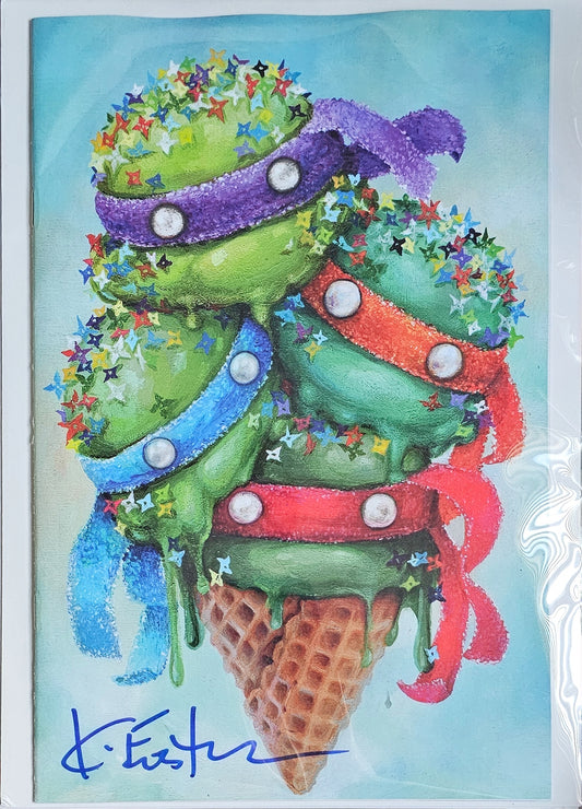 TMNT # 1 D'errico Ice Cream cone cover SDCC virgin Exclusive LTD 500 Kevin Eastman Signed w/COA