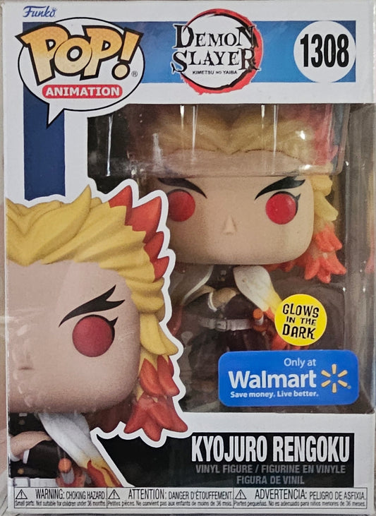 Funko Pop Demon Slayer Kyorjuro Rengoku 1308 Walmart Exclusive w/Protector