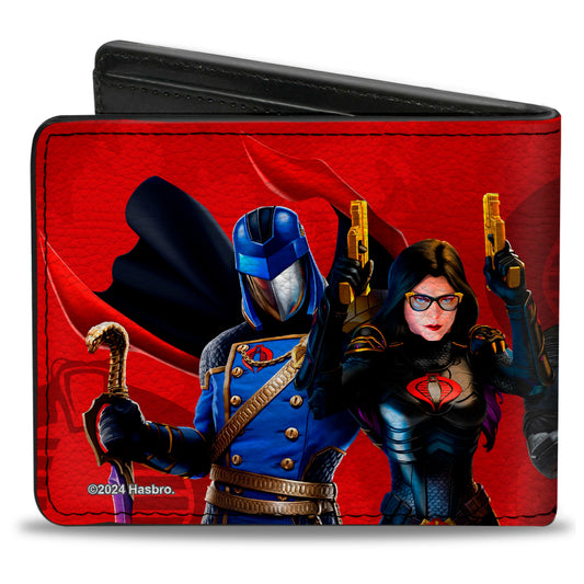 Bi-Fold Wallet - GI Joe COBRA Agents Group Pose and Logo Reds
