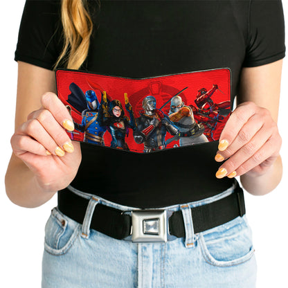 Bi-Fold Wallet - GI Joe COBRA Agents Group Pose and Logo Reds