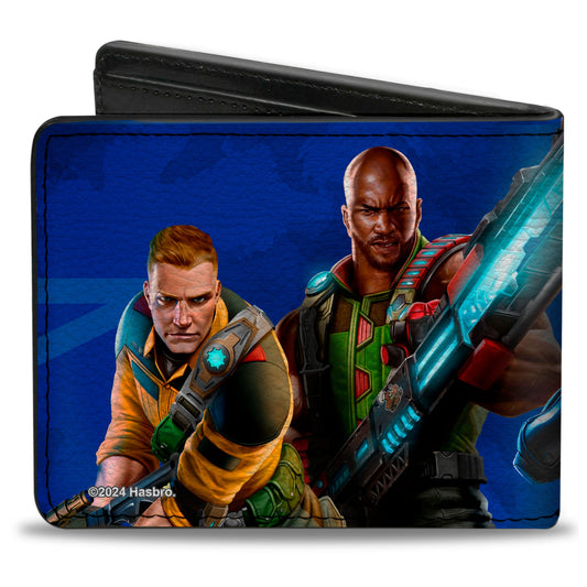 Bi-Fold Wallet - GI Joe Unit Agents Group Pose and Logo Blues