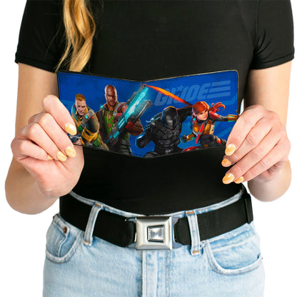 Bi-Fold Wallet - GI Joe Unit Agents Group Pose and Logo Blues