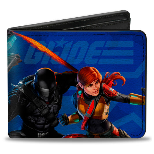 Bi-Fold Wallet - GI Joe Unit Agents Group Pose and Logo Blues