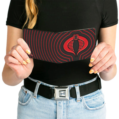 Bi-Fold Wallet - GI Joe COBRA Ripple Logo Black/Red
