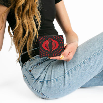 Bi-Fold Wallet - GI Joe COBRA Ripple Logo Black/Red