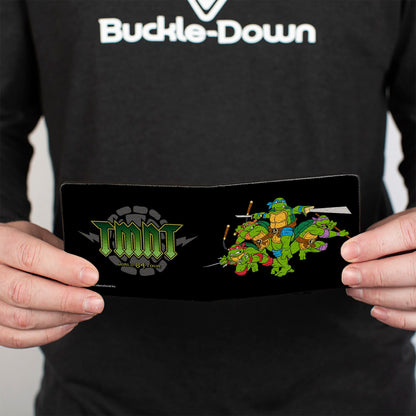 Bi-Fold Wallet - Classic TMNT Group Pose + TMNT WORLD TOUR 84 Black Green