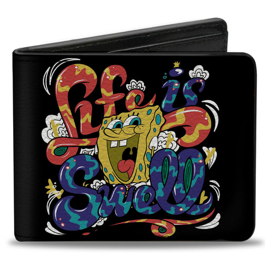 Bi-Fold Wallet - Sponge Bob LIFE IS SWELL Swirl