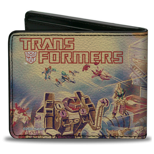 Bi-Fold Wallet - TRANSFORMERS Fortress Maximus 1987 Box Art Battle Scene